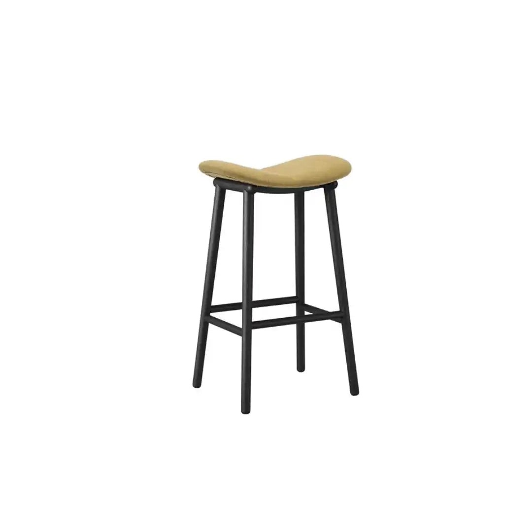 Flair barstool with solid wood base
