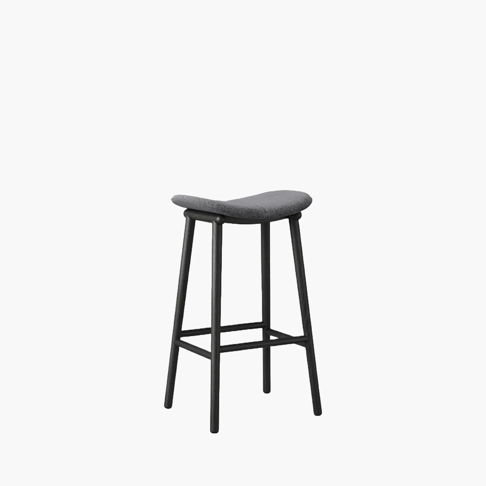 Flair barstool with solid wood base