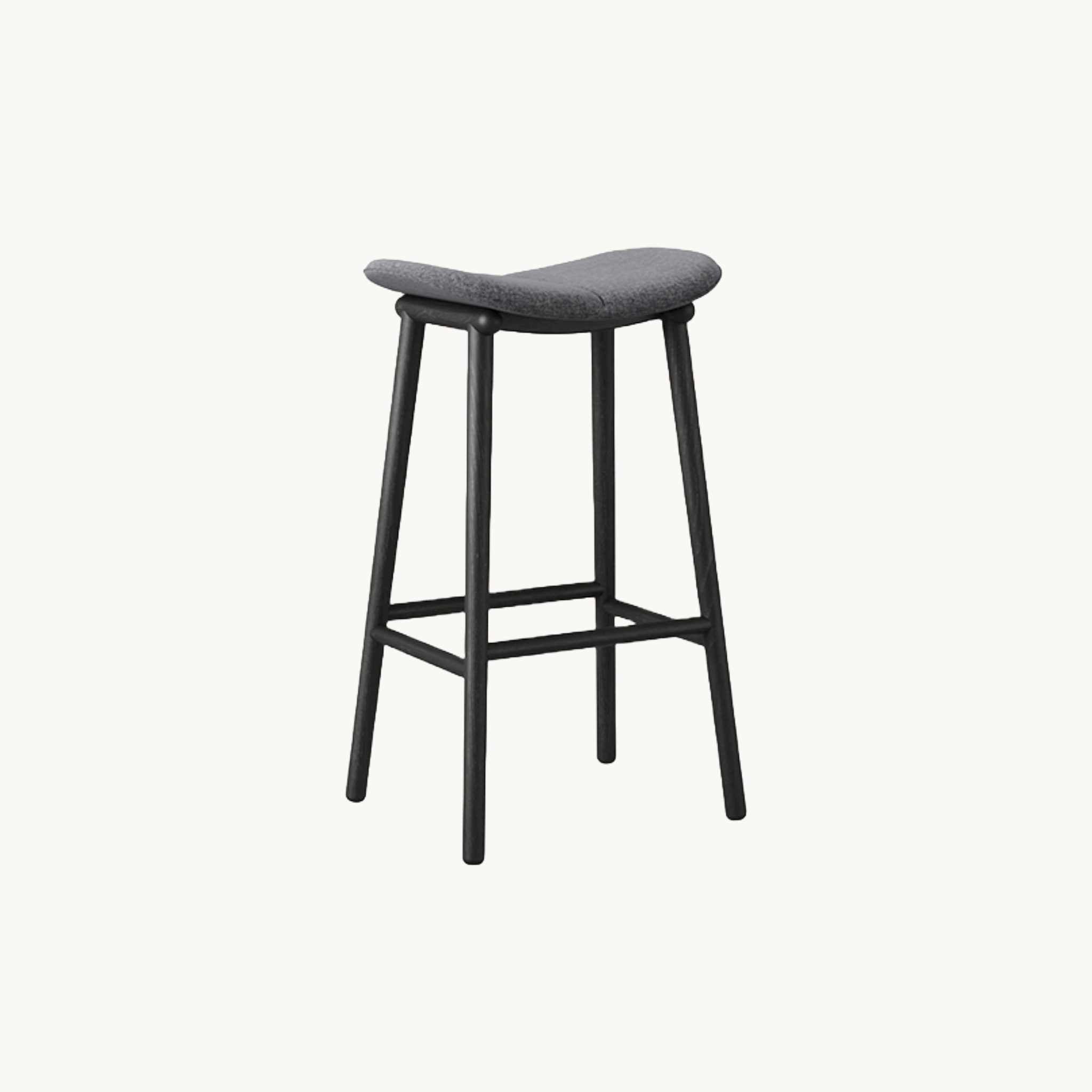 Flair barstool with solid wood base